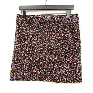 Art Class Floral Print Adjustable Waist Corduroy Pockets Skirt - Girls XXL 18